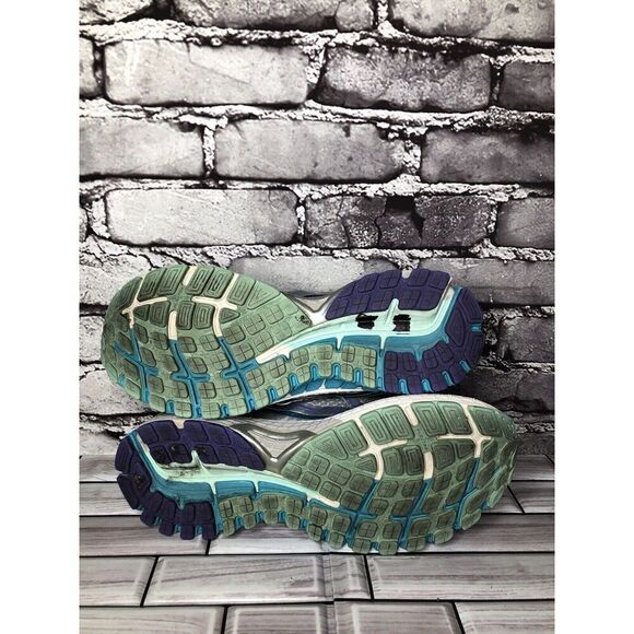 Brooks GTS Blue Gray Mesh Synthetic Lace Up Running Shoes Women Sz 11.5N US/44EU - Picture 12 of 16